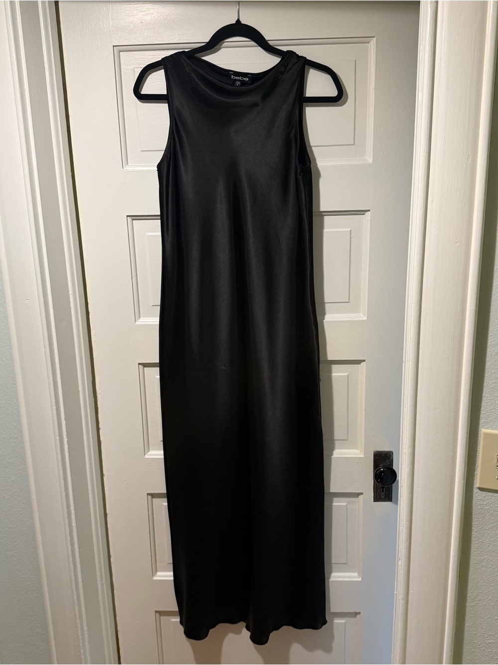 bebe | Black Sleek Sleeveless Maxi Dress